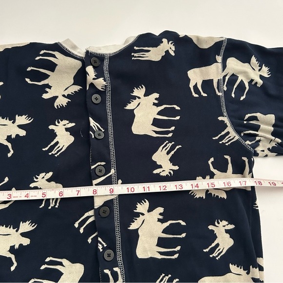 Lazy One Flap Jacks Moose Alaska Long Sleeve Long Johns Flap Door Jumper L - Picture 9 of 11